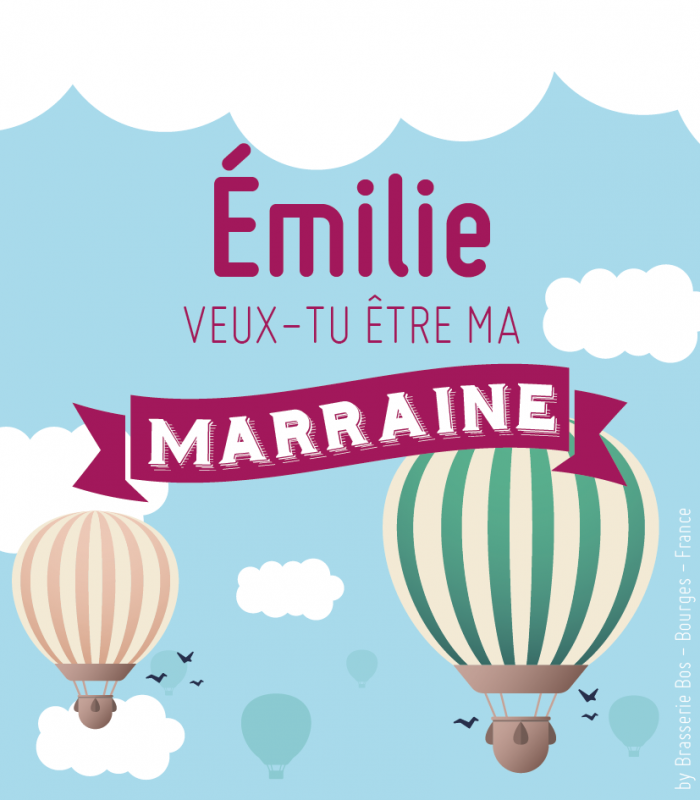 Bière personnalisable pour marraine